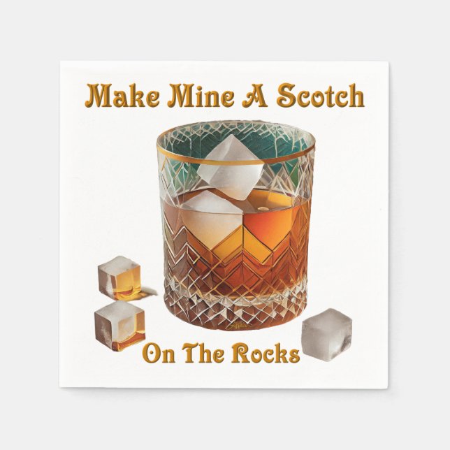 Cocktailstunde machen mich zu einem Schotten auf d Serviette (Vorderseite)
