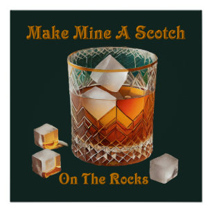 Cocktailstunde Machen Sie Meinen Zu Einem Scotch O Poster