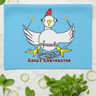 Cocky Contractor Geschirrtuch