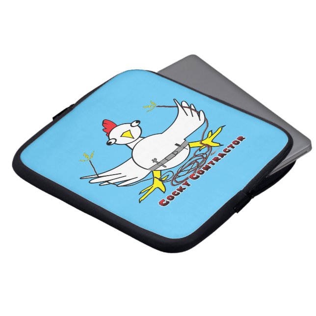 Cocky Contractor Laptopschutzhülle (Vorne Oben)
