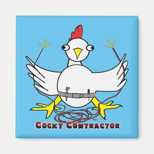 Cocky Contractor Magnet (Vorne)