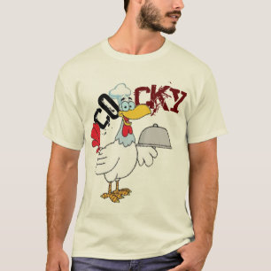 Cocky , Hühnchen Servieren Chiken Dinner Hemd T-Shirt