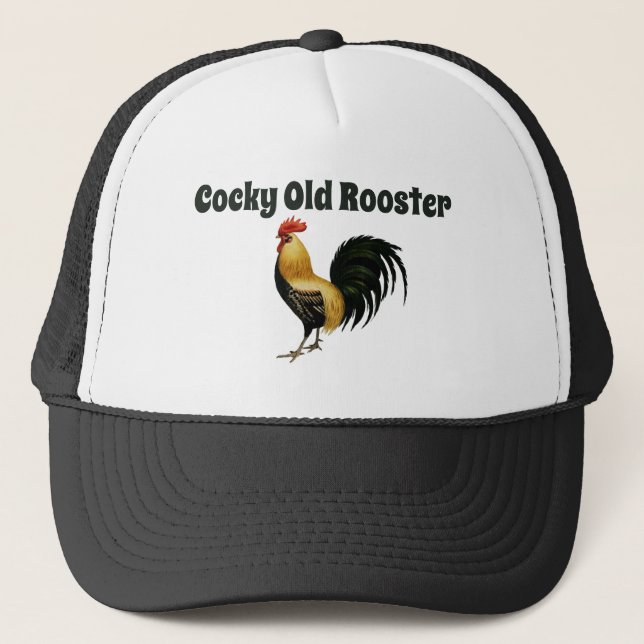 Cocky Old Rooster Truckerkappe (Vorderseite)