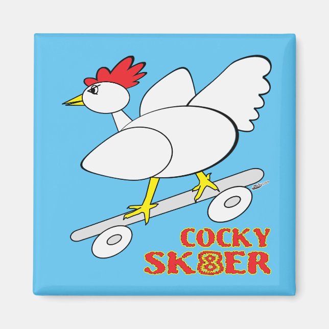 Cocky Skater Magnet (Vorne)