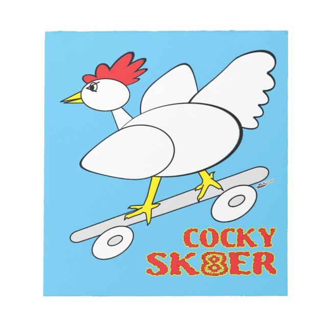 Cocky Skater Notizblock (Vorderseite)