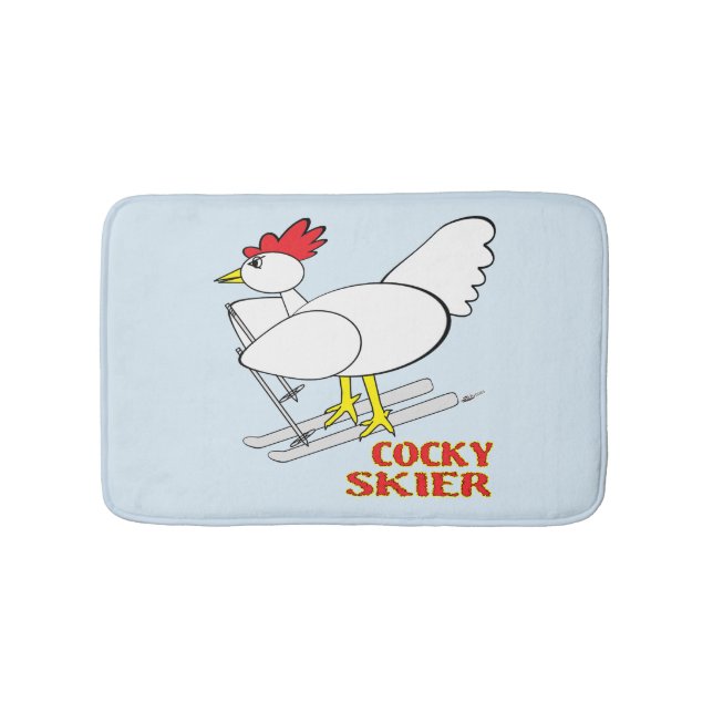 Cocky Skier Badematte (Vorderseite)