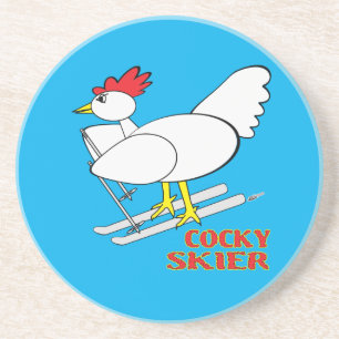 Cocky Skier Getränkeuntersetzer