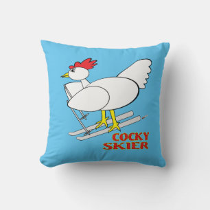 Cocky Skier Kissen