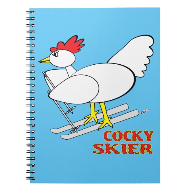 Cocky Skier Notizblock (Vorderseite)