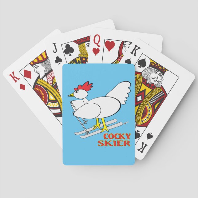 Cocky Skier Spielkarten (Rückseite)