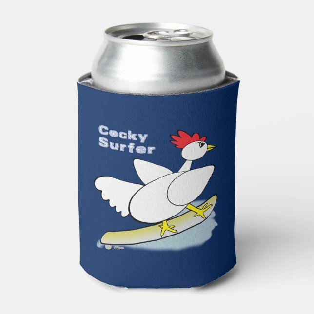 Cocky Surfer Dosenkühler (Kanne Vorderseite)