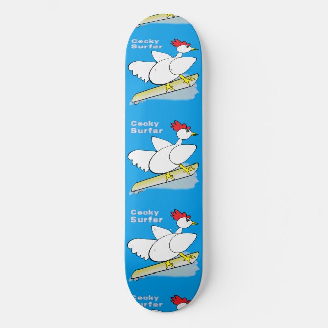 Cocky Surfer Skateboard (Vorderseite)