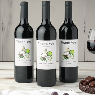 Cocnut Limon Vielen Dank Gastgeschenk Hochzeit Bag Weinetikett