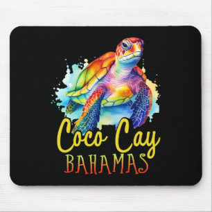 Coco Cay Bahamas Farbenfrohe Meeresschildkröte Fam Mousepad