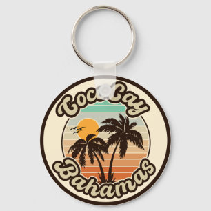Coco Cay Bahamas Retro Sunset Souvenirs 60er Schlüsselanhänger