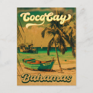 Coco Cay Insel Bahamas Vintage Souvenirs 80er Postkarte