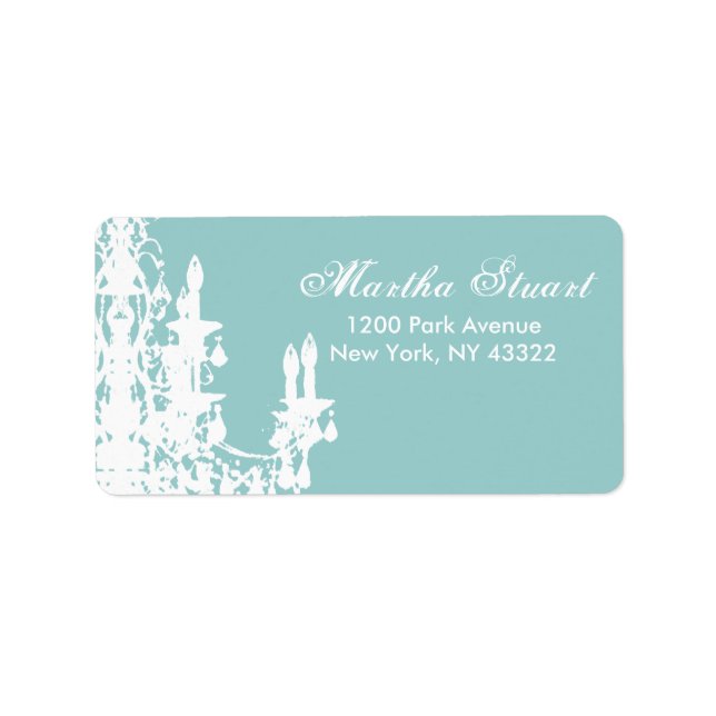 Coco Chandelier CHANGE FARBE ~ Labels Adressaufkleber (Vorne)