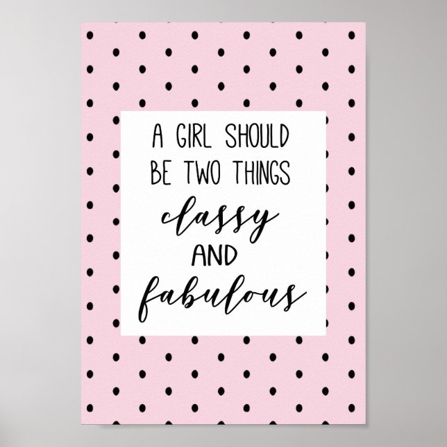 Coco chanel citation poster girly classe et fabule (Devant)