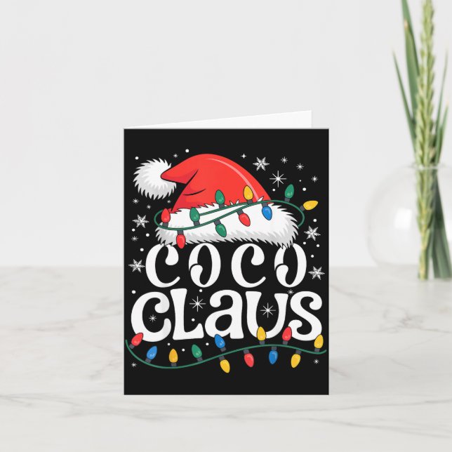 Coco Claus Funny Xmas Christmas Grandma Holiday St Karte (Vorderseite)