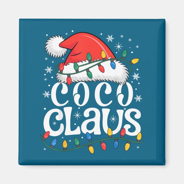 Coco Claus Funny Xmas Christmas Grandma Holiday St Magnet (Vorne)