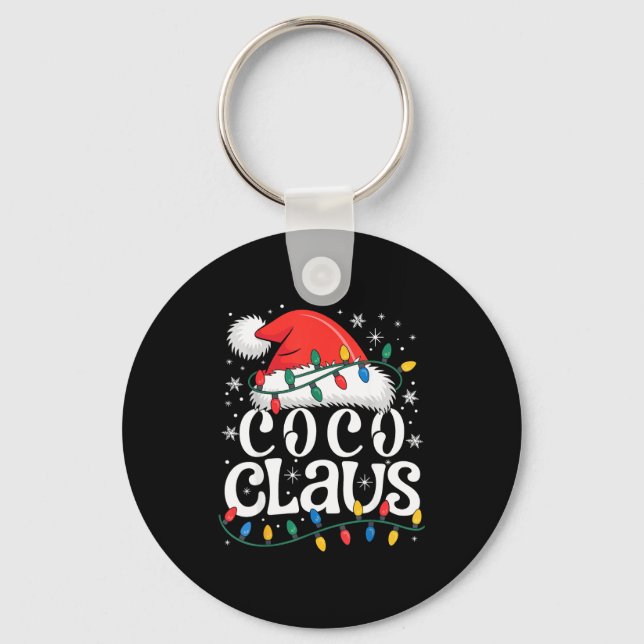 Coco Claus Funny Xmas Christmas Grandma Holiday St Schlüsselanhänger (Vorderseite)