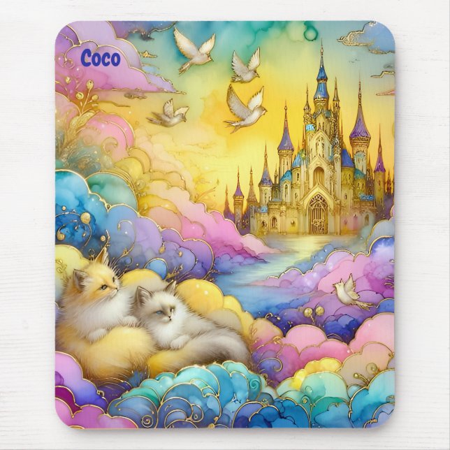 COCO ~Crystal Castle Clouds Kittens ~ Mousepad (Vorne)