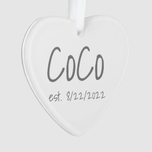 CoCo Date d'établissement Acrylique personnalisée