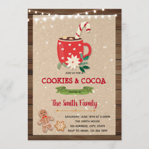 coco de noël et biscuits thème invitation