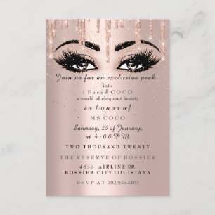 Coco Event Tropfen Rose Wimpern Konfetti Make-up Einladung
