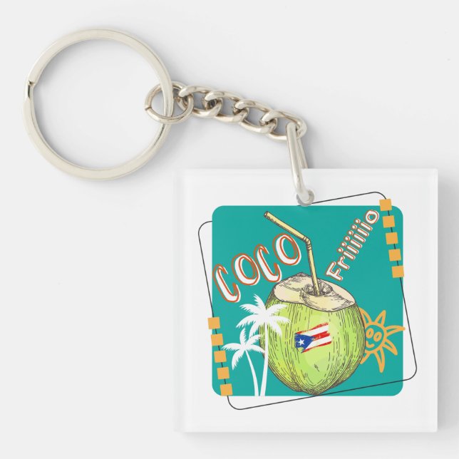 Coco frio Puerto Rico  Schlüsselanhänger (Vorderseite)