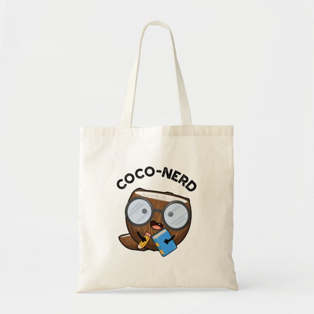 Coco-Nerd Funny Fruit Coconut Pun Tragetasche (Vorne)