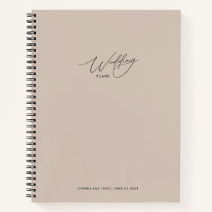 Coco Pink Wedding Plans Notizbuch