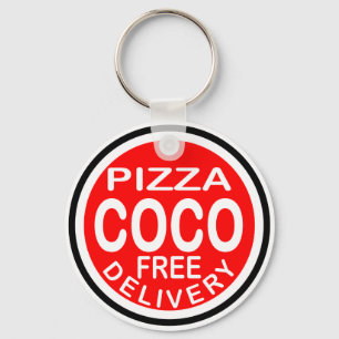 Coco-Pizza-Lieferung Schlüsselanhänger