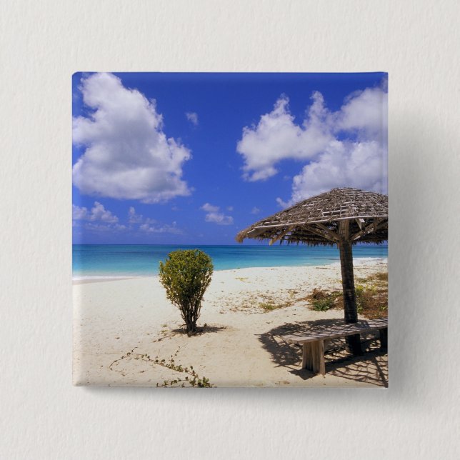 Coco Point Beach, Barbuda, Antigua Button (Vorderseite)