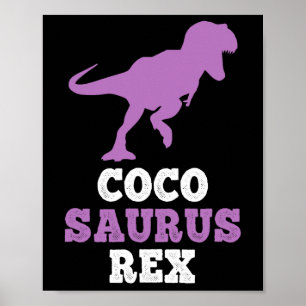Coco-Saurus Rex Dino Dinosaurier Cocosaurus Lustig Poster