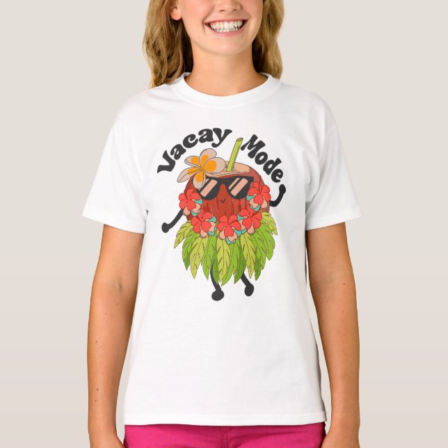 Coco Vacay Mode Aloha Beach Hawaiian Kinder Gesche T-Shirt (Vorderseite)