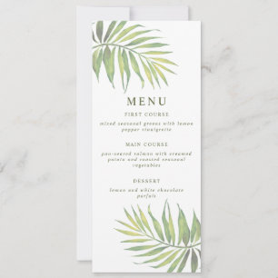 COCO Watercolor Palm Leaf Menü Einladung