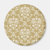 Cocoa and Cream Damask
