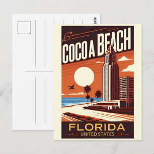 Cocoa Beach City Florida Küsten Geschenke Postkarte