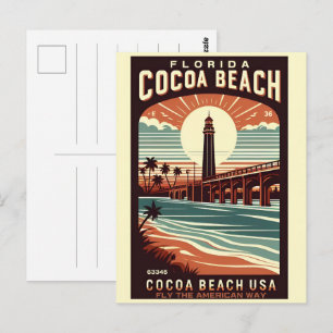 Cocoa Beach City Florida Küsten Geschenke Postkarte