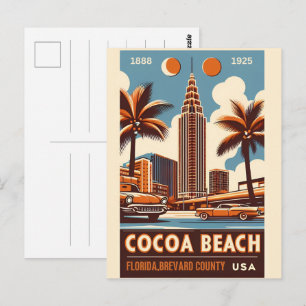 Cocoa Beach City Florida Küsten Geschenke Postkarte