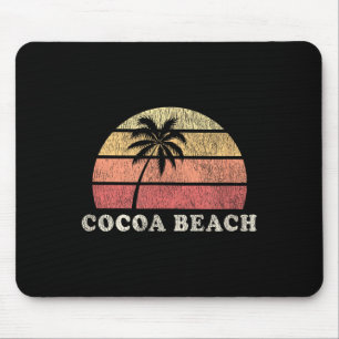 Cocoa Beach Fl Vintager 70er Retro-Rückwanddesign Mousepad