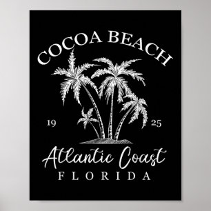 Cocoa Beach, Florida Beach Design Tribal Turtle Gi Poster