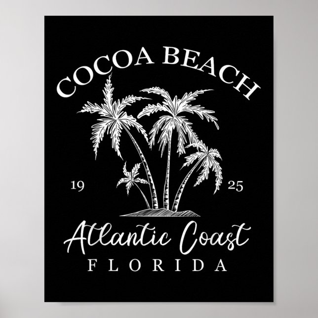 Cocoa Beach, Florida Beach Design Tribal Turtle Gi Poster (Vorne)