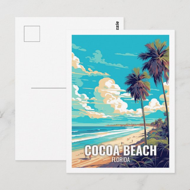Cocoa Beach Florida Berühmte Sehenswürdigkeiten Postkarte (Vorne/Hinten)