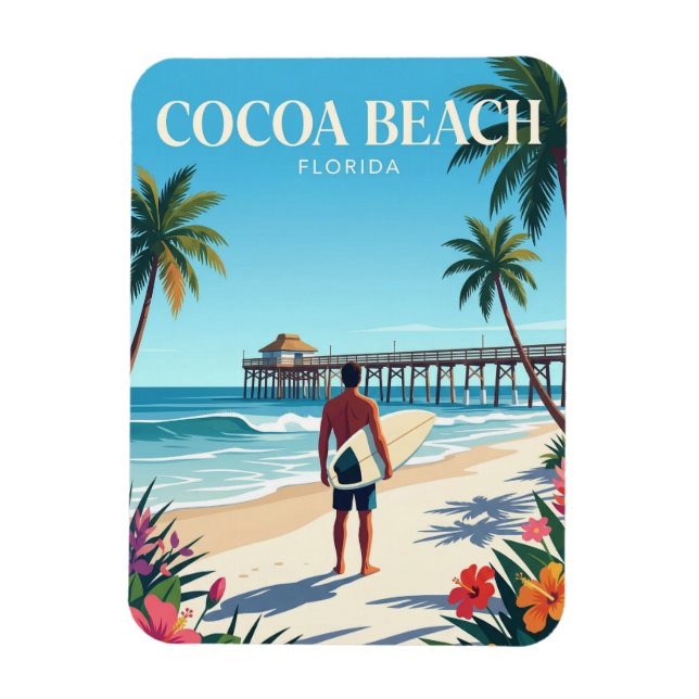 Cocoa Beach Florida Magnet (Vertikal)