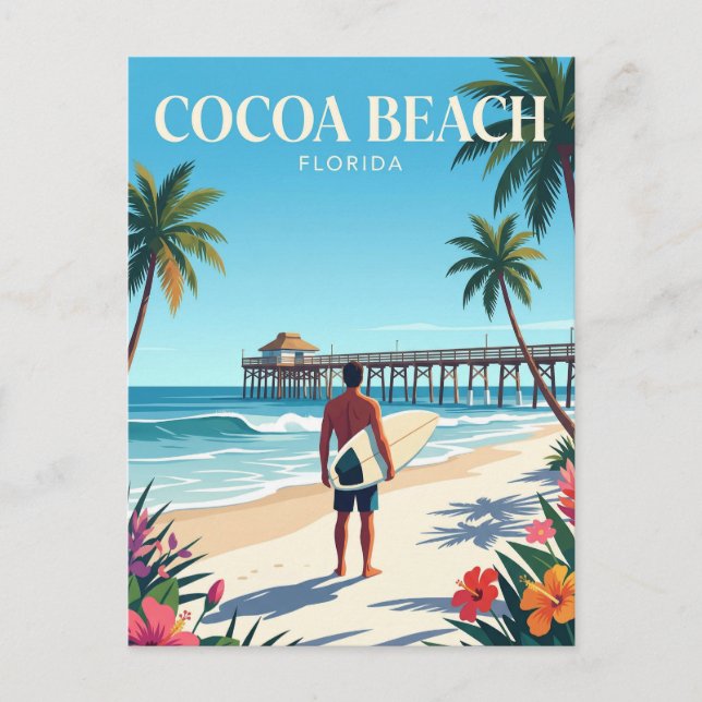 Cocoa Beach Florida Postkarte (Vorderseite)