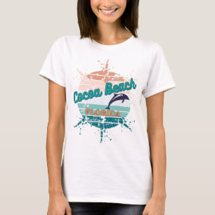 Cocoa Beach Florida Retro Vintager Sonnenuntergang T-Shirt