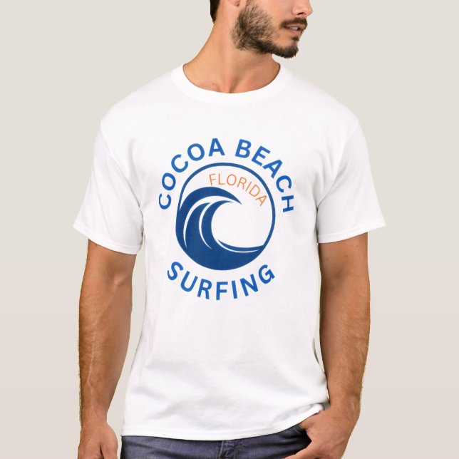 Cocoa Beach Florida Surfing T-Shirt (Vorderseite)