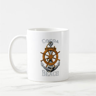 Cocoa Beach Florida Vacation Nautical Anchor Helm Kaffeetasse